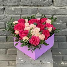 Цветочная композиция из Розы в коробке в Сельхозтехнике