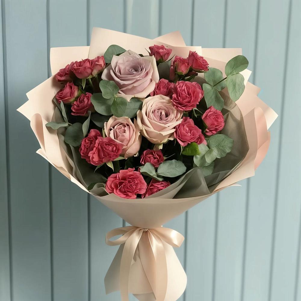 Букет цветов из: Гвоздики и Розы в Сельхозтехнике