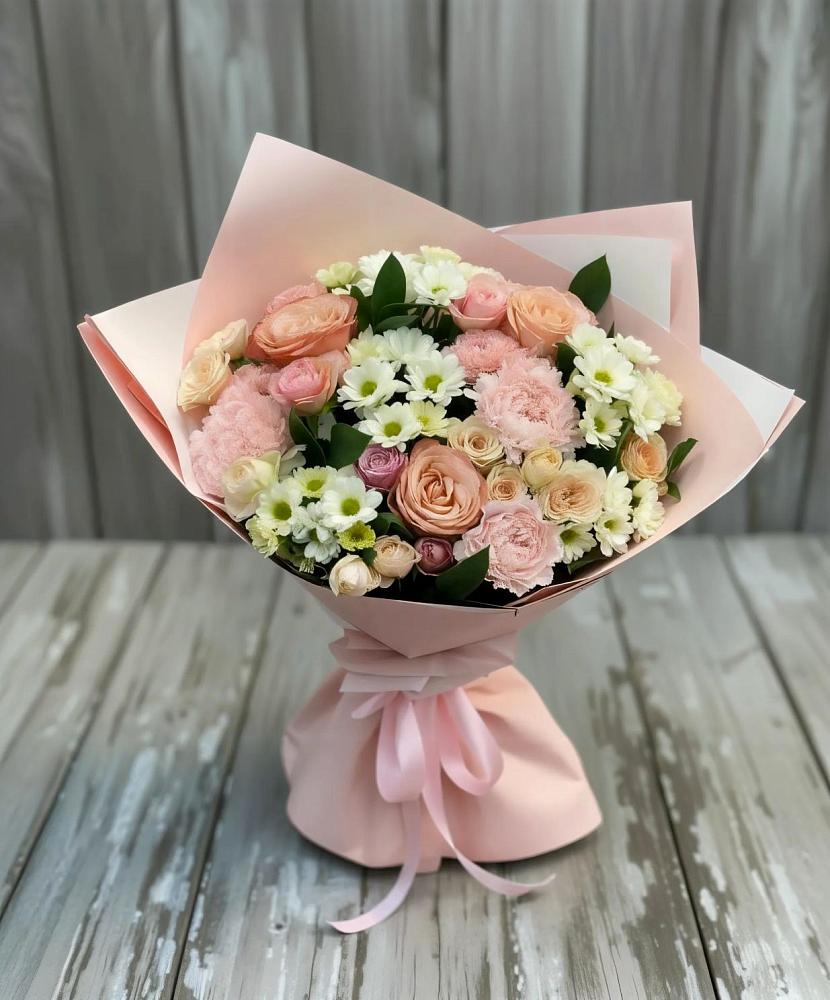 Букет цветов из: Гвоздики, Розы и Хризантемы в Сельхозтехнике