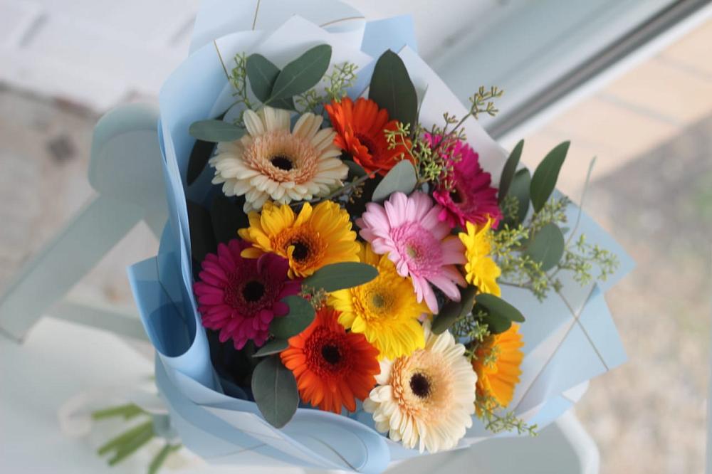 Букет цветов из: Герберы в Сельхозтехнике