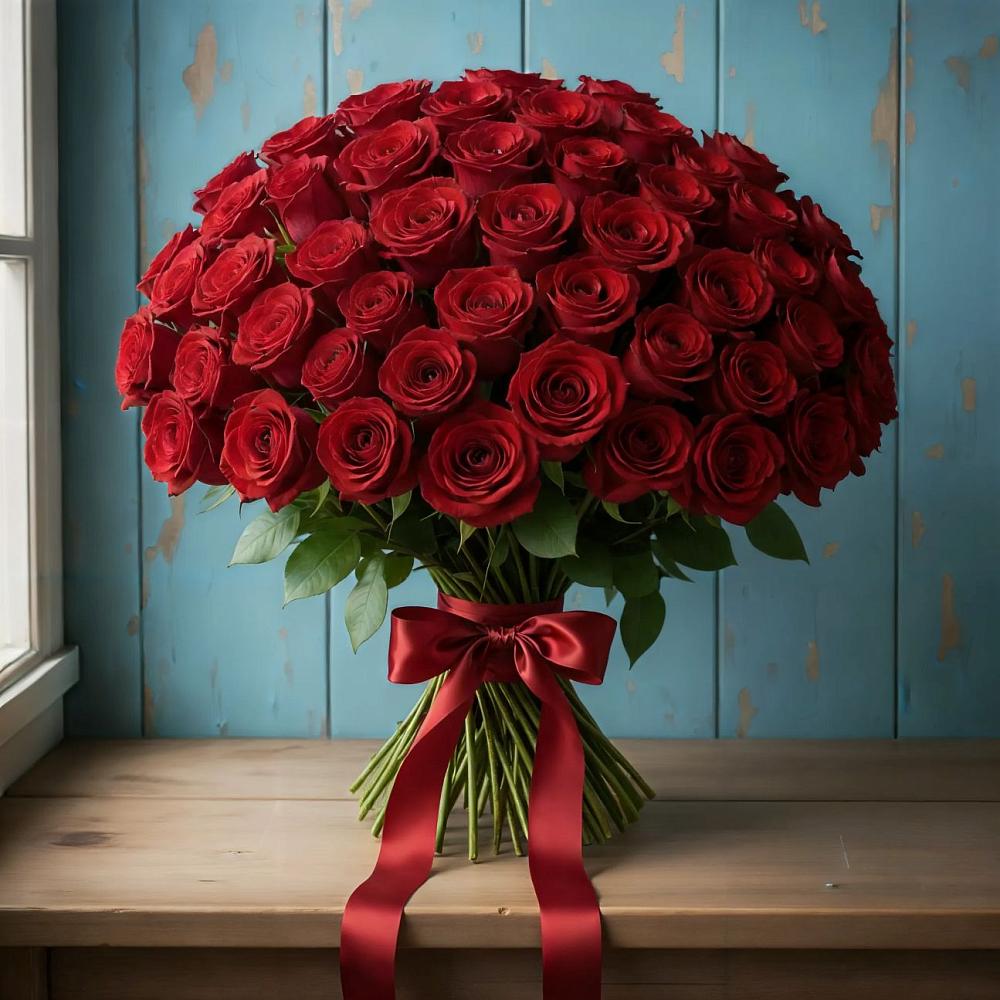 Букет Красные розы Блэк Меджик в Сельхозтехнике