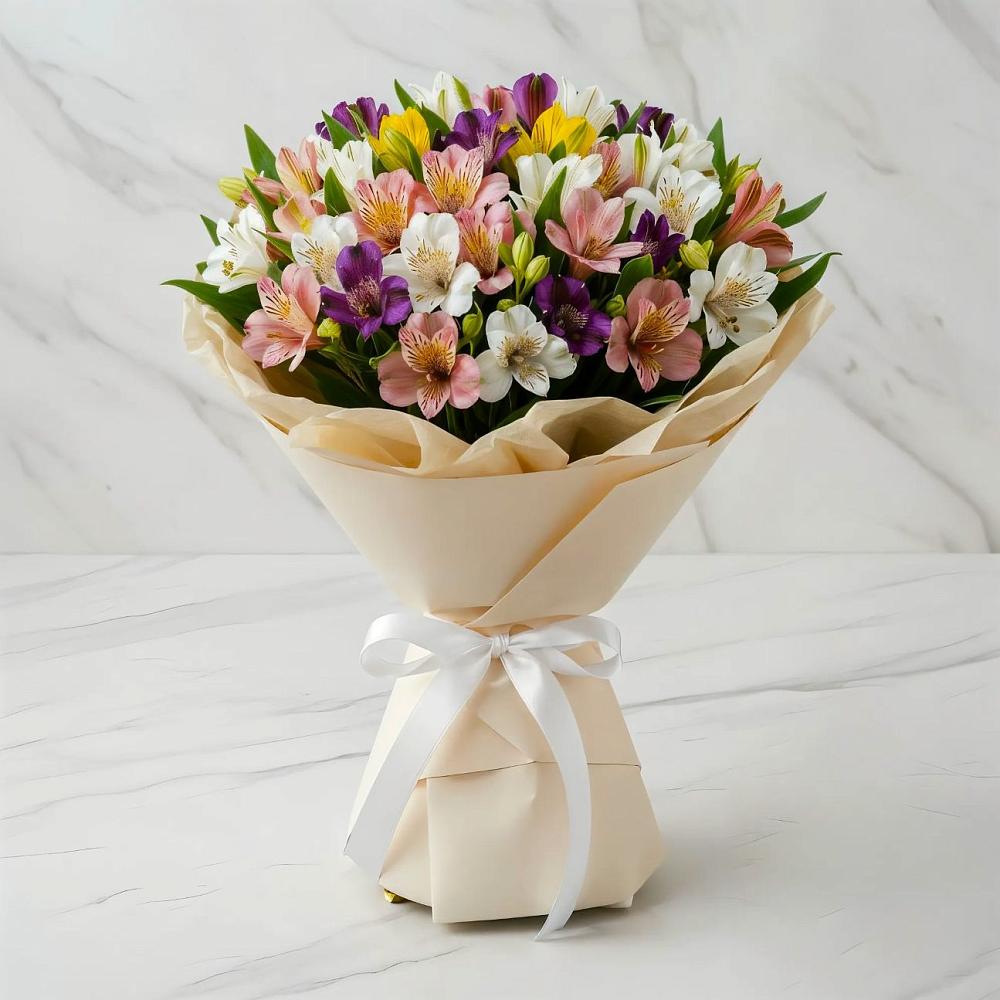 Букет цветов из: Альстромерии в Сельхозтехнике