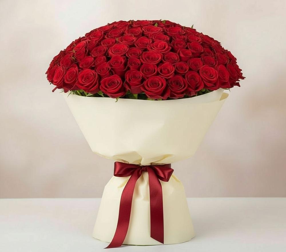 Букет 101 Красная роза Милано в Сельхозтехнике