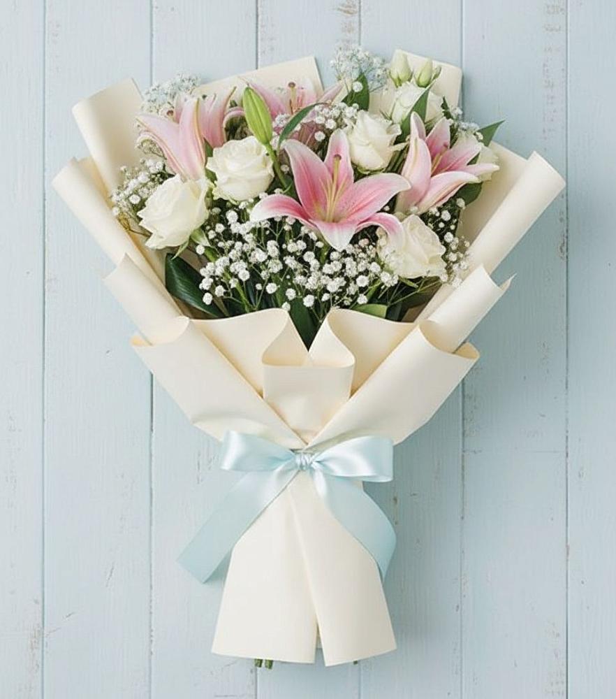 Букет цветов из: Лилии в Сельхозтехнике