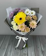 Букет цветов из:  Розы, Герберы и Хризантемы #REPLACE_PRED# Сельхозтехнике