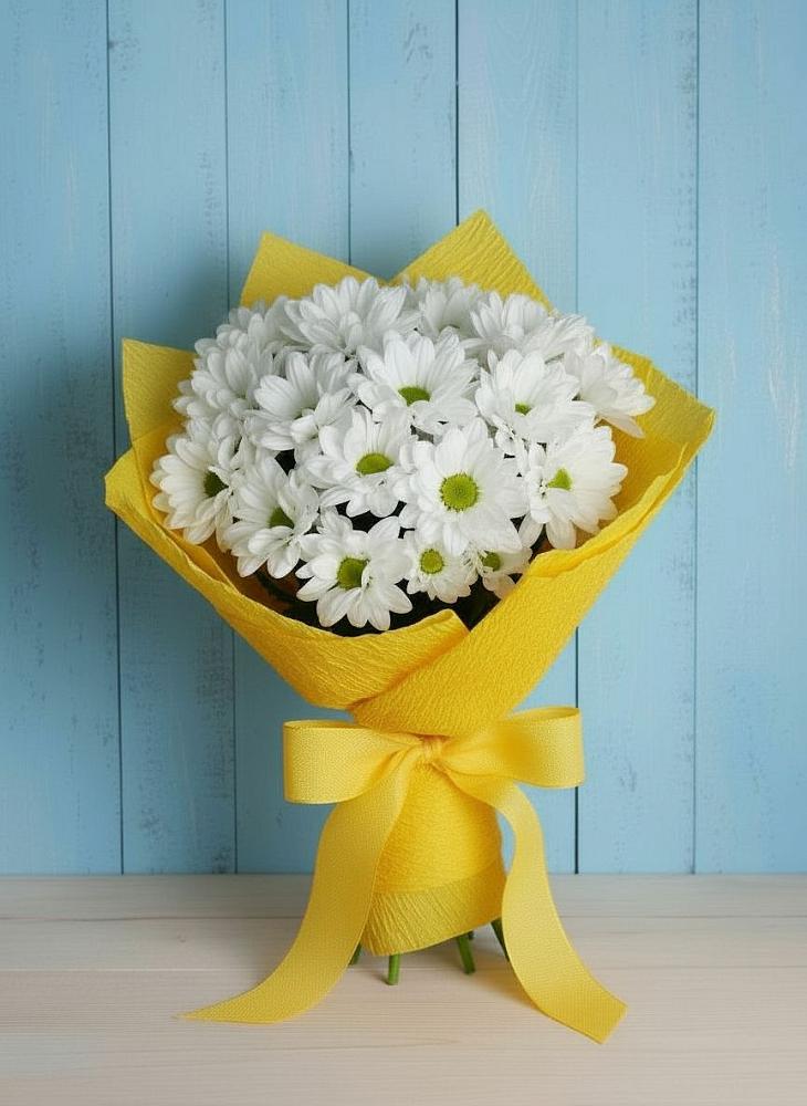 Букет цветов из: Хризантемы в Сельхозтехнике