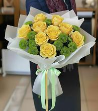 Букет цветов из:  Хризантемы и Розы в Сельхозтехнике