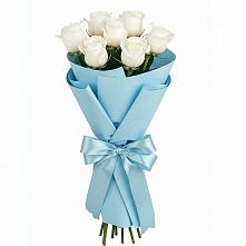 Букет 7 белых роз Проуд в Сельхозтехнике