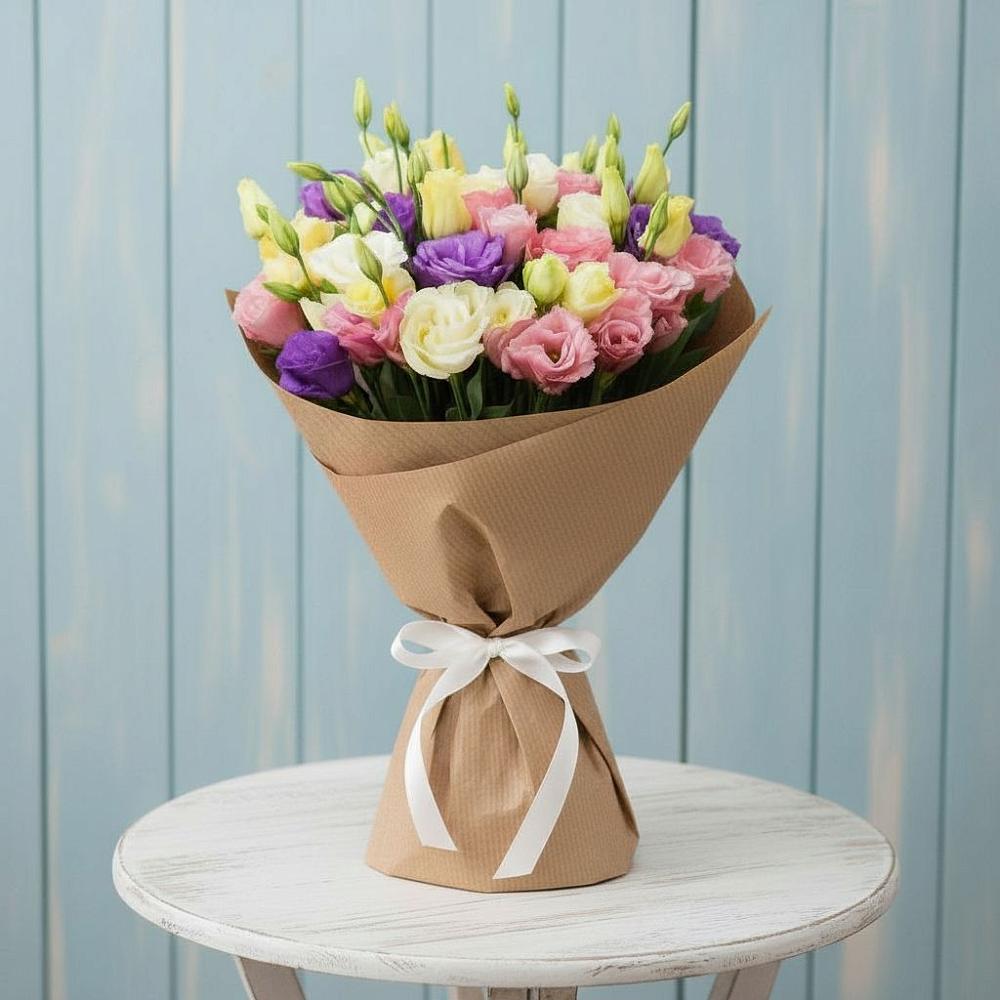 Букет цветов из: Лизиантусы в Сельхозтехнике