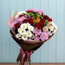 Букет цветов из:  Розы, Хризантемы и Альстромерии #REPLACE_PRED# Сельхозтехнике