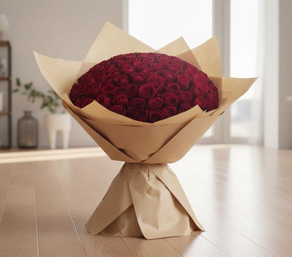 Букет 101 Красная роза в Сельхозтехнике