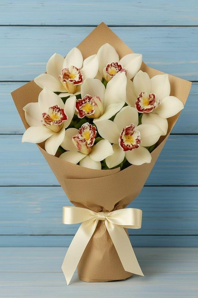 Букет цветов из: Орхидеи и Розы в Сельхозтехнике