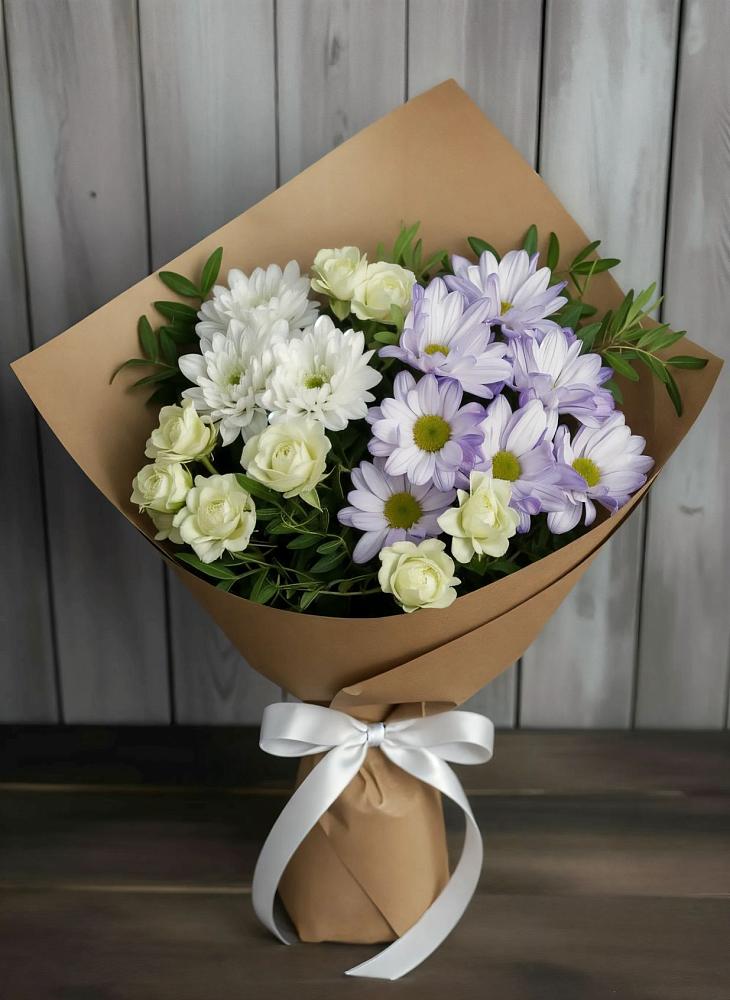 Букет цветов из: Хризантемы и Розы в Сельхозтехнике