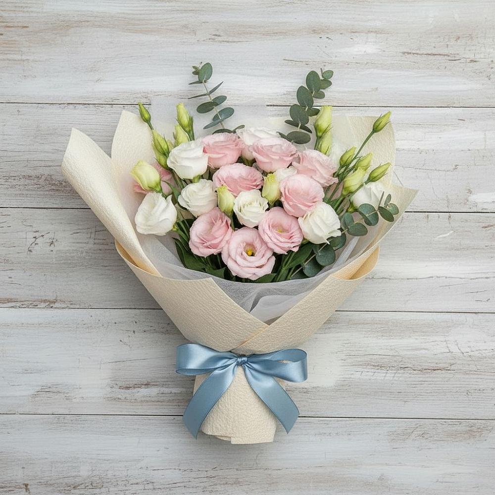 Букет цветов из: Лизиантусы в Сельхозтехнике